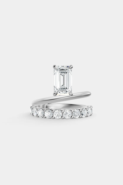 Double Band Floating Diamond Ring | 0.10ct Diamond Band