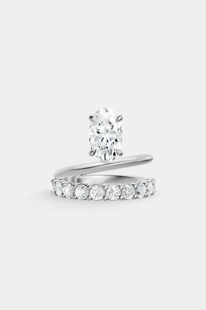 Double Band Floating Diamond Ring | 0.10ct Diamond Band