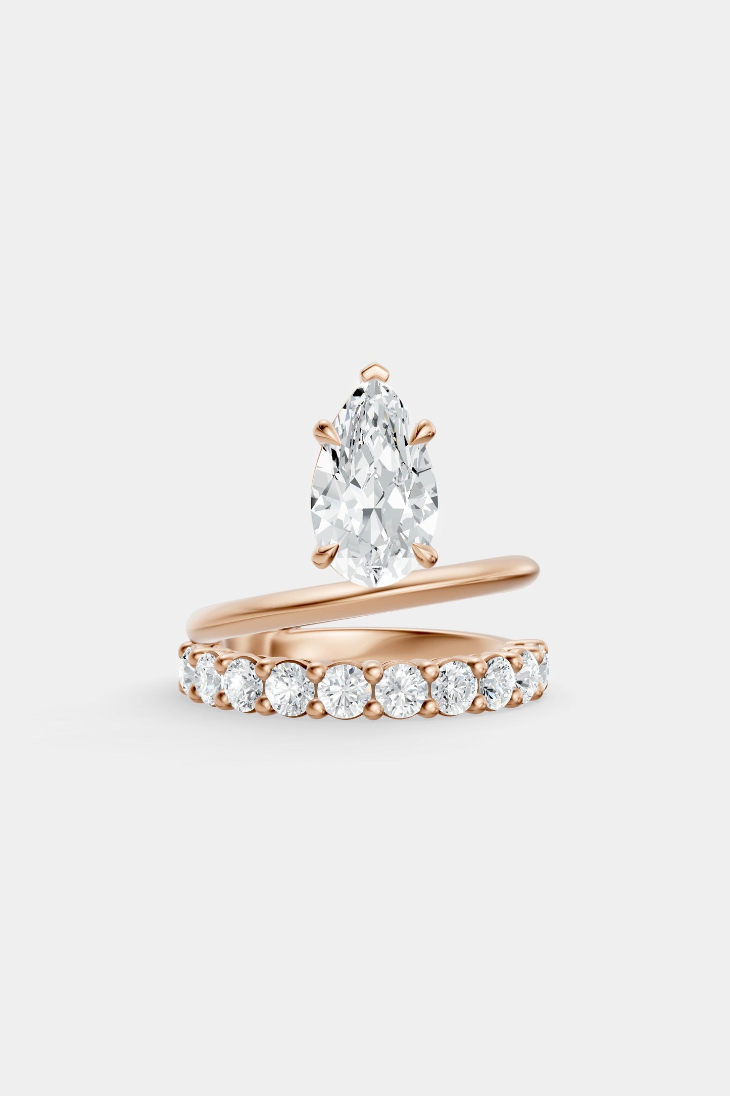 Double Band Floating Diamond Ring | 0.10ct Diamond Band