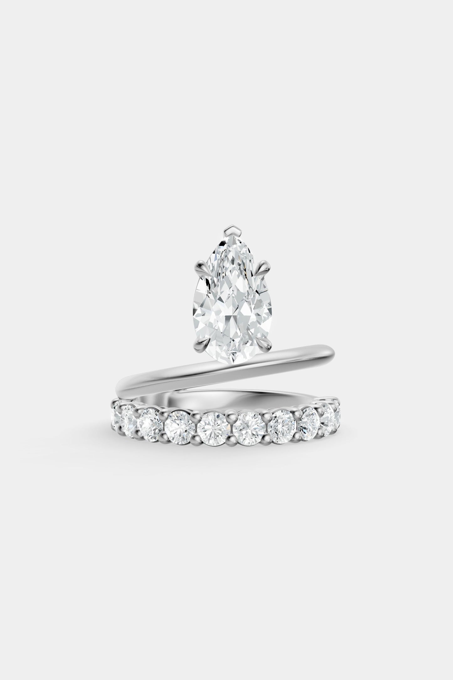 Double Band Floating Diamond Ring | 0.10ct Diamond Band