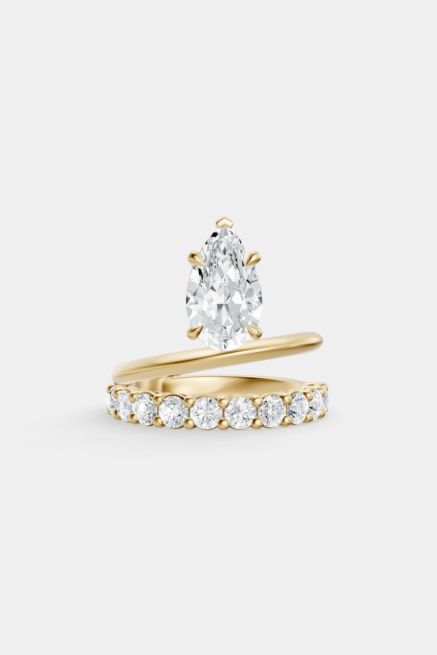 Double Band Floating Diamond Ring | 0.10ct Diamond Band