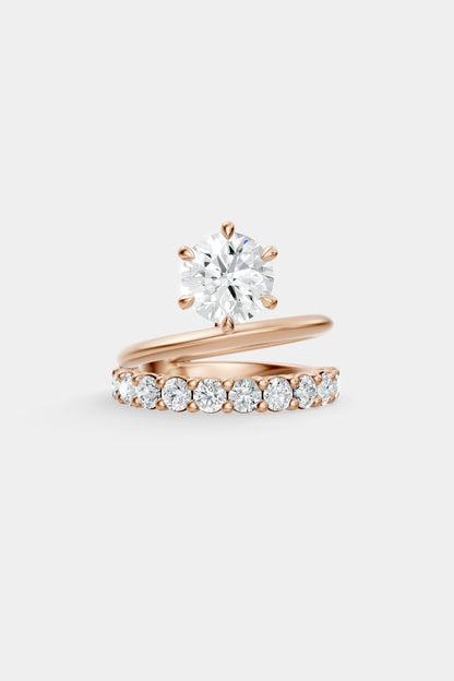 Double Band Floating Diamond Ring | 0.10ct Diamond Band