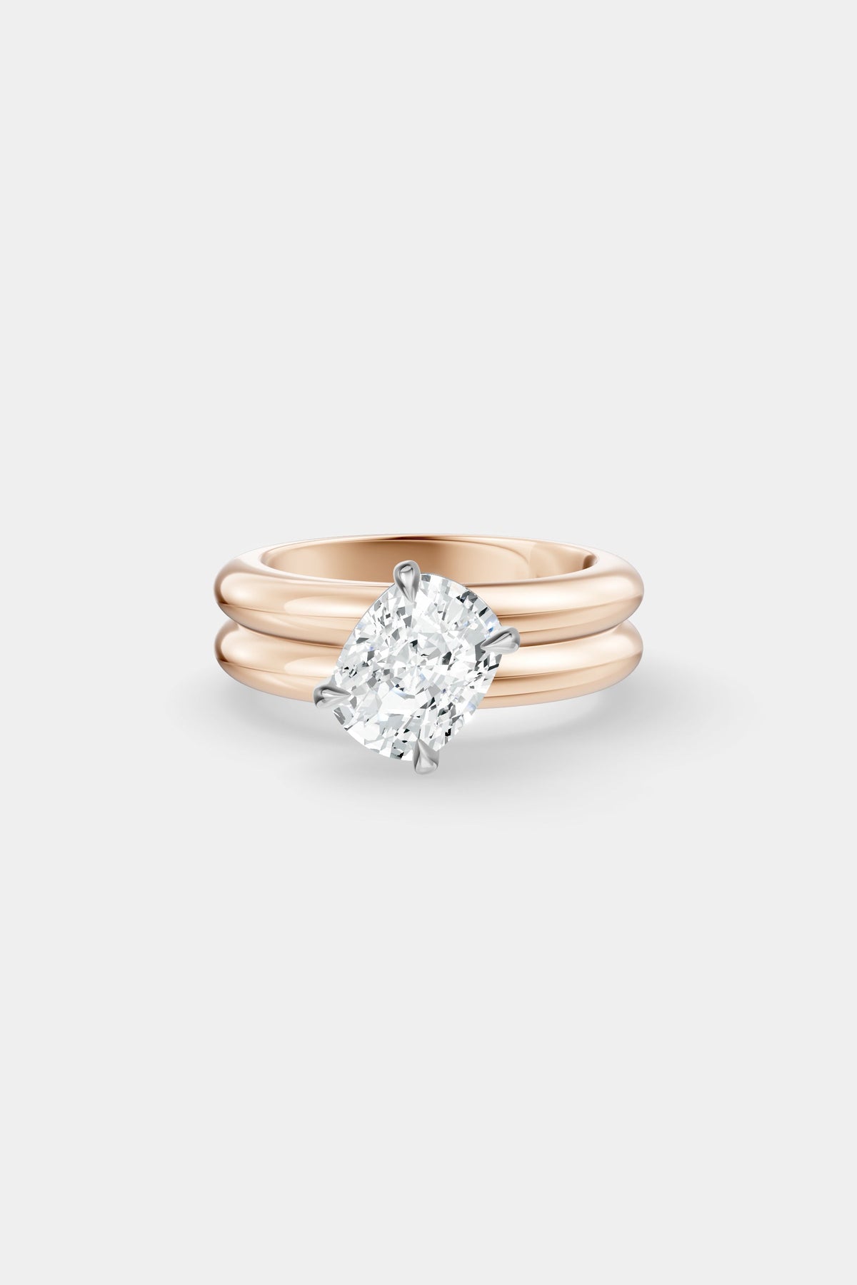 Tilted Diamond Double Orielle Ring | Customisable