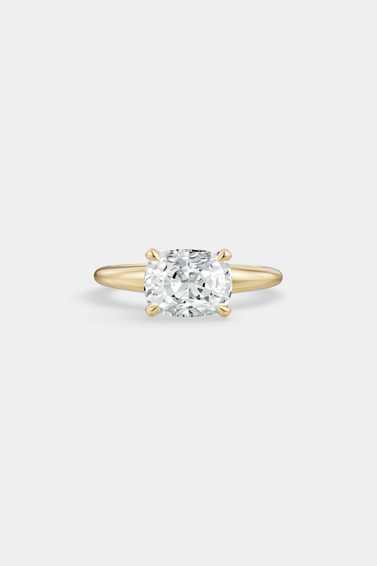 East West Diamond Solitaire Ring | Heidi Band