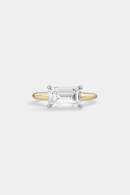 East West Diamond Solitaire Ring | Heidi Band