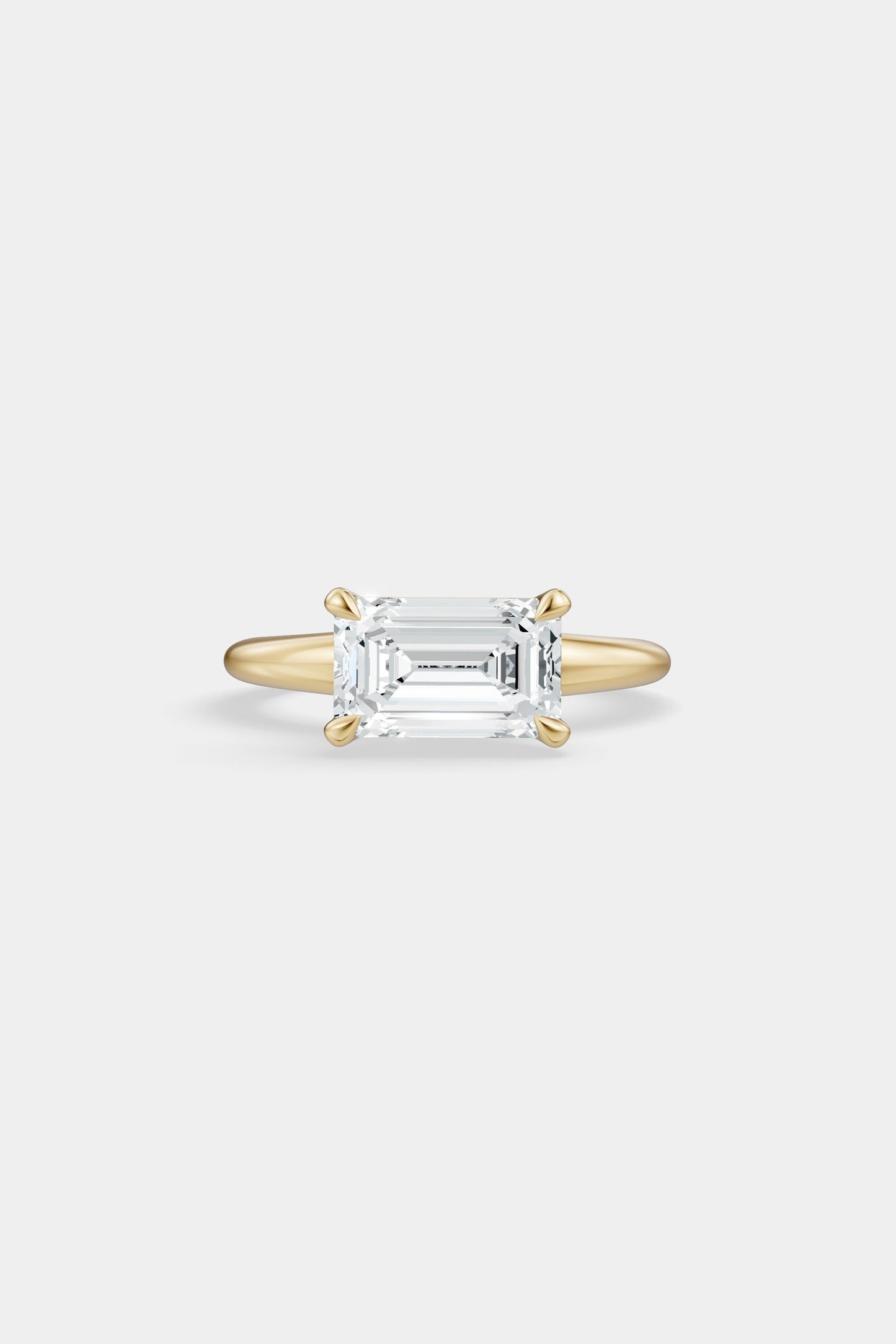 East West Diamond Solitaire Ring | Heidi Band