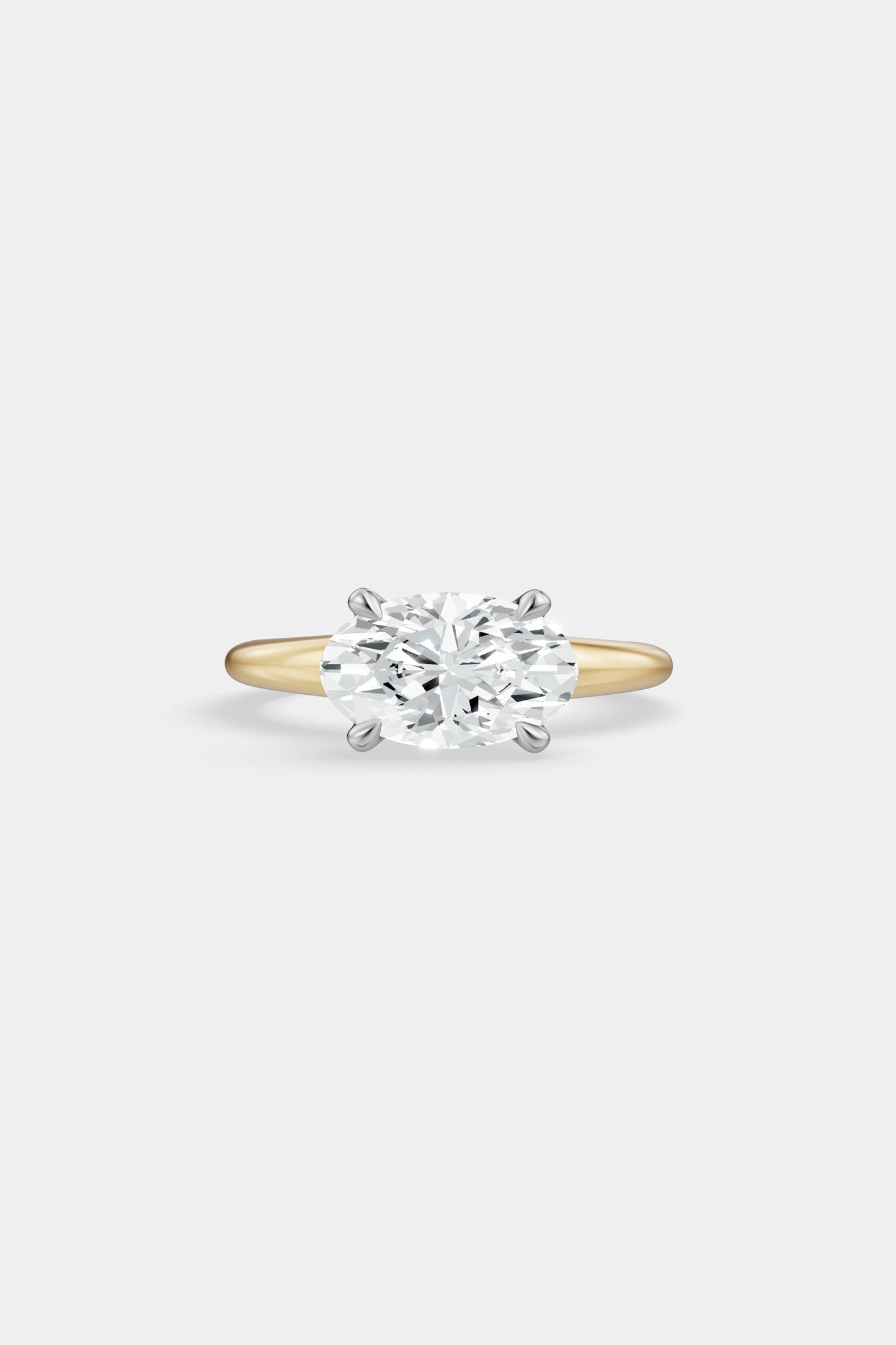 East West Diamond Solitaire Ring | Heidi Band