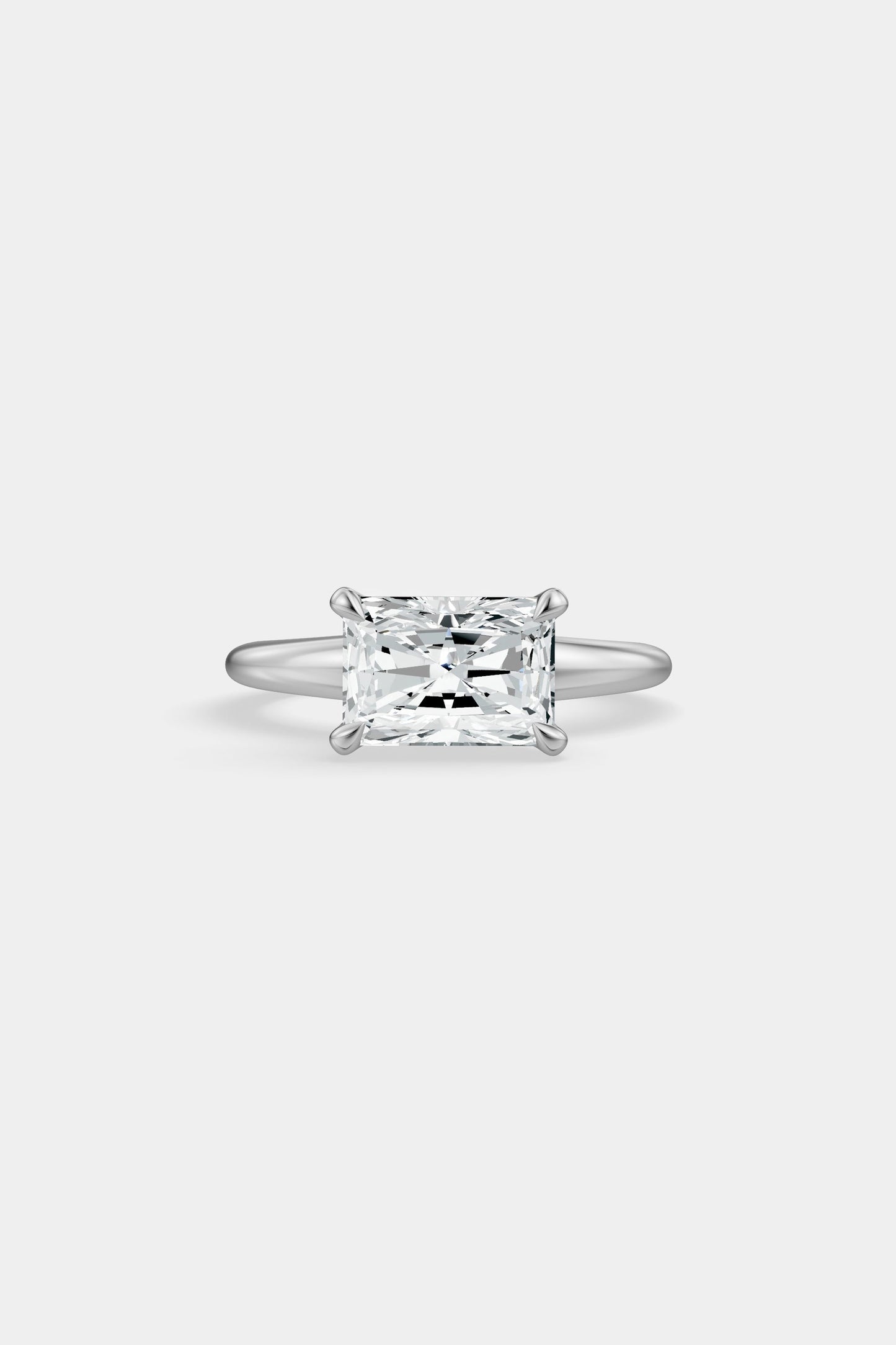 East West Diamond Solitaire Ring | Heidi Band