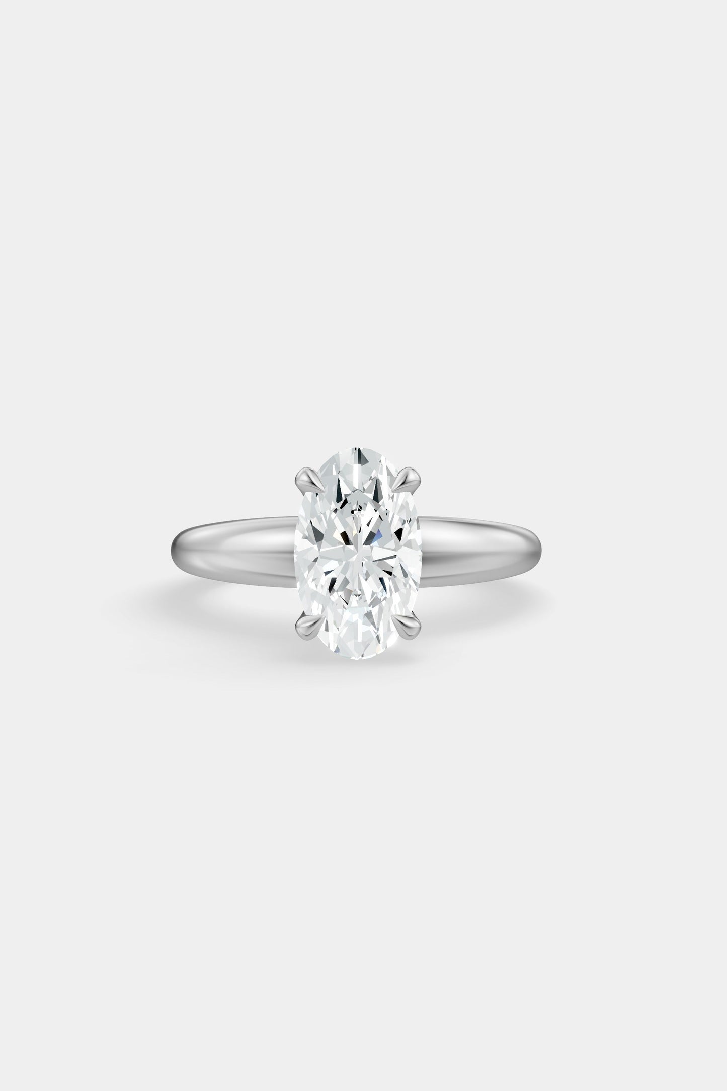 Diamond Solitaire Ring | Large Heidi Band