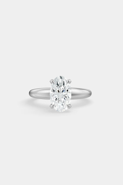 Diamond Solitaire Ring | Large Heidi Band