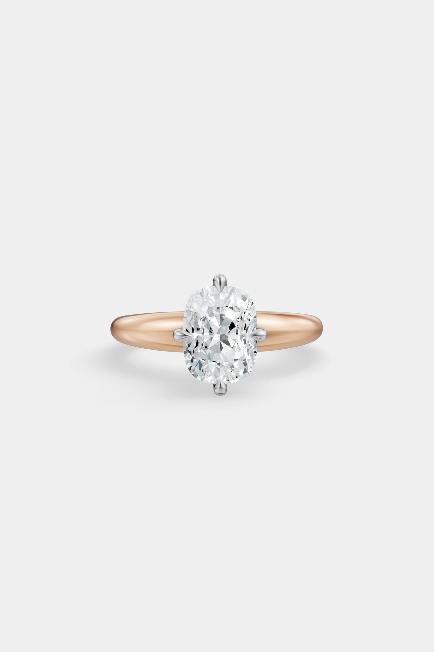 Compass Set Diamond Solitaire Ring | Large Heidi Band