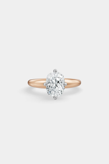 Compass Set Diamond Solitaire Ring | Large Heidi Band