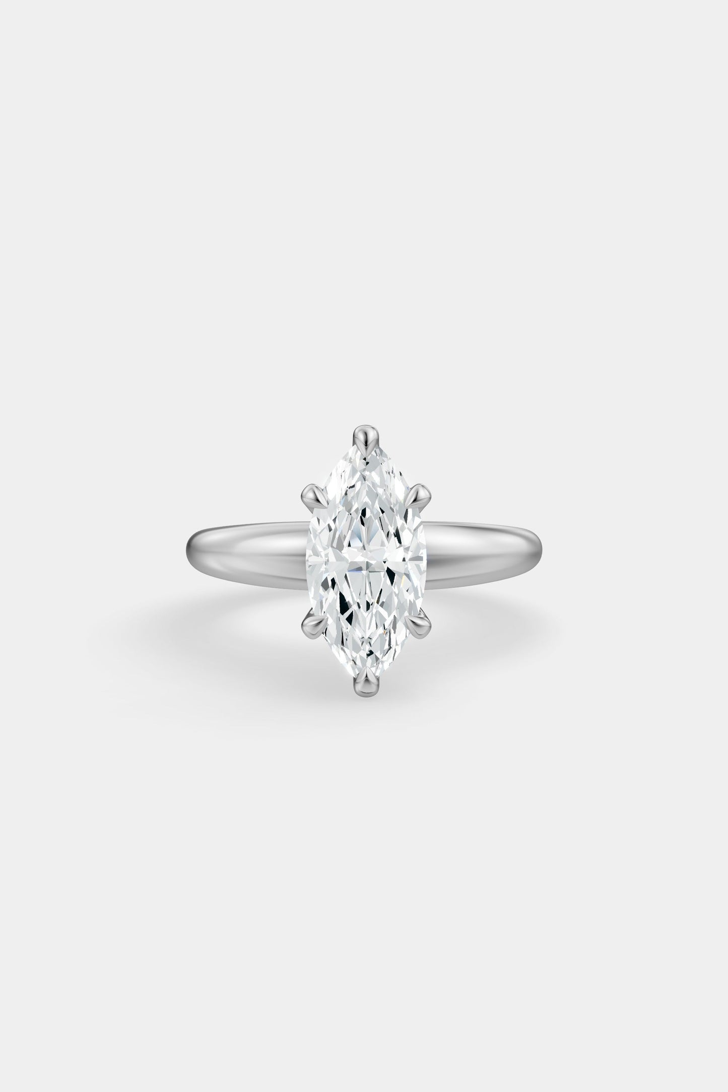 Diamond Solitaire Ring | Large Heidi Band
