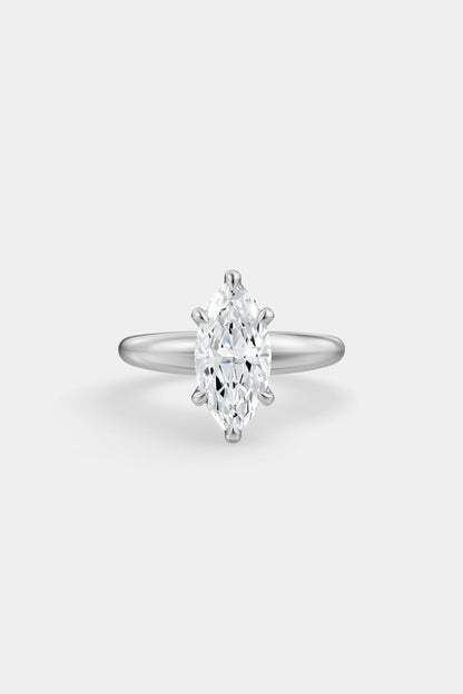 Diamond Solitaire Ring | Large Heidi Band