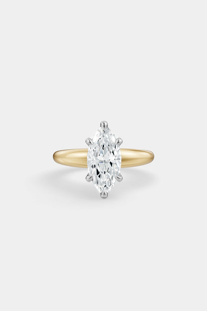 Diamond Solitaire Ring | Large Heidi Band