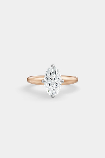 Compass Set Diamond Solitaire Ring | Large Heidi Band