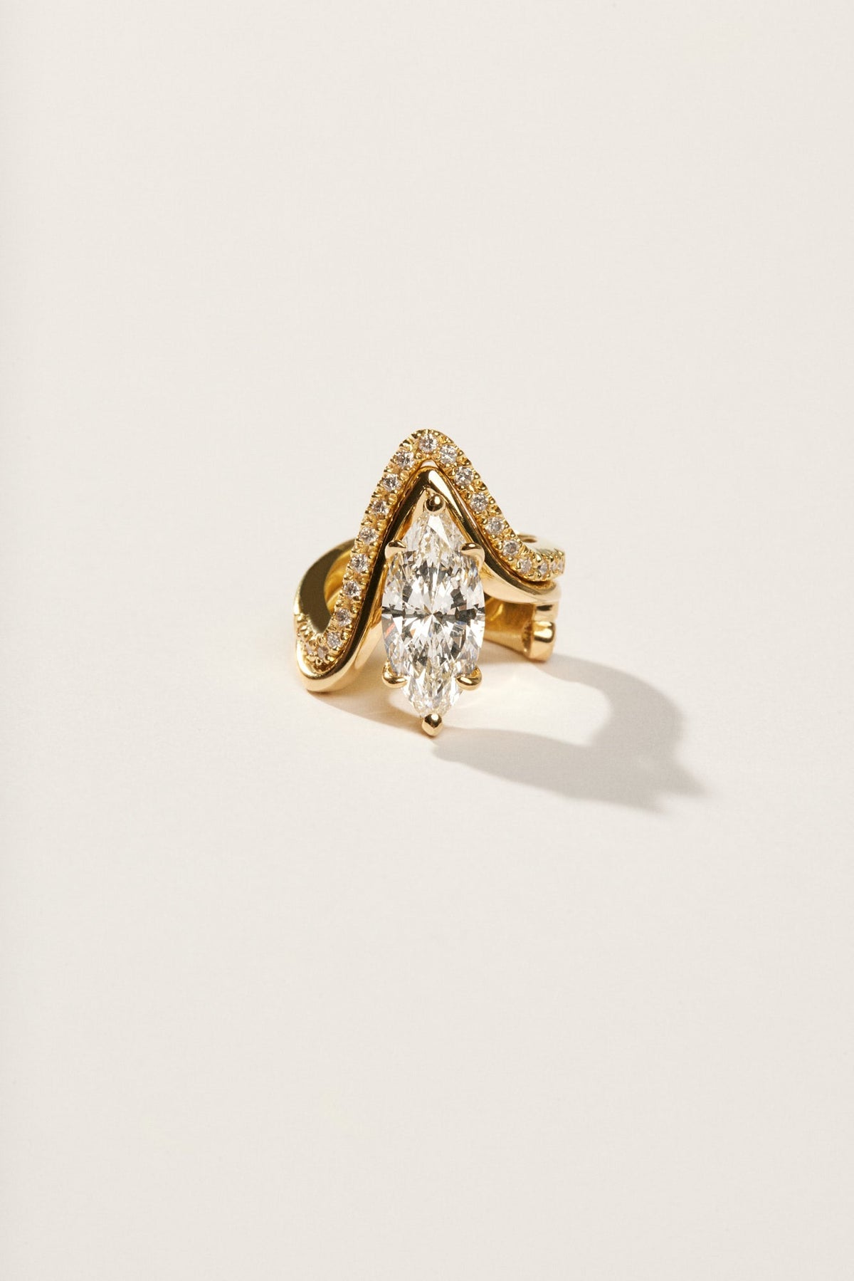 Alex Diamond Wedding Band | 18K Yellow Gold