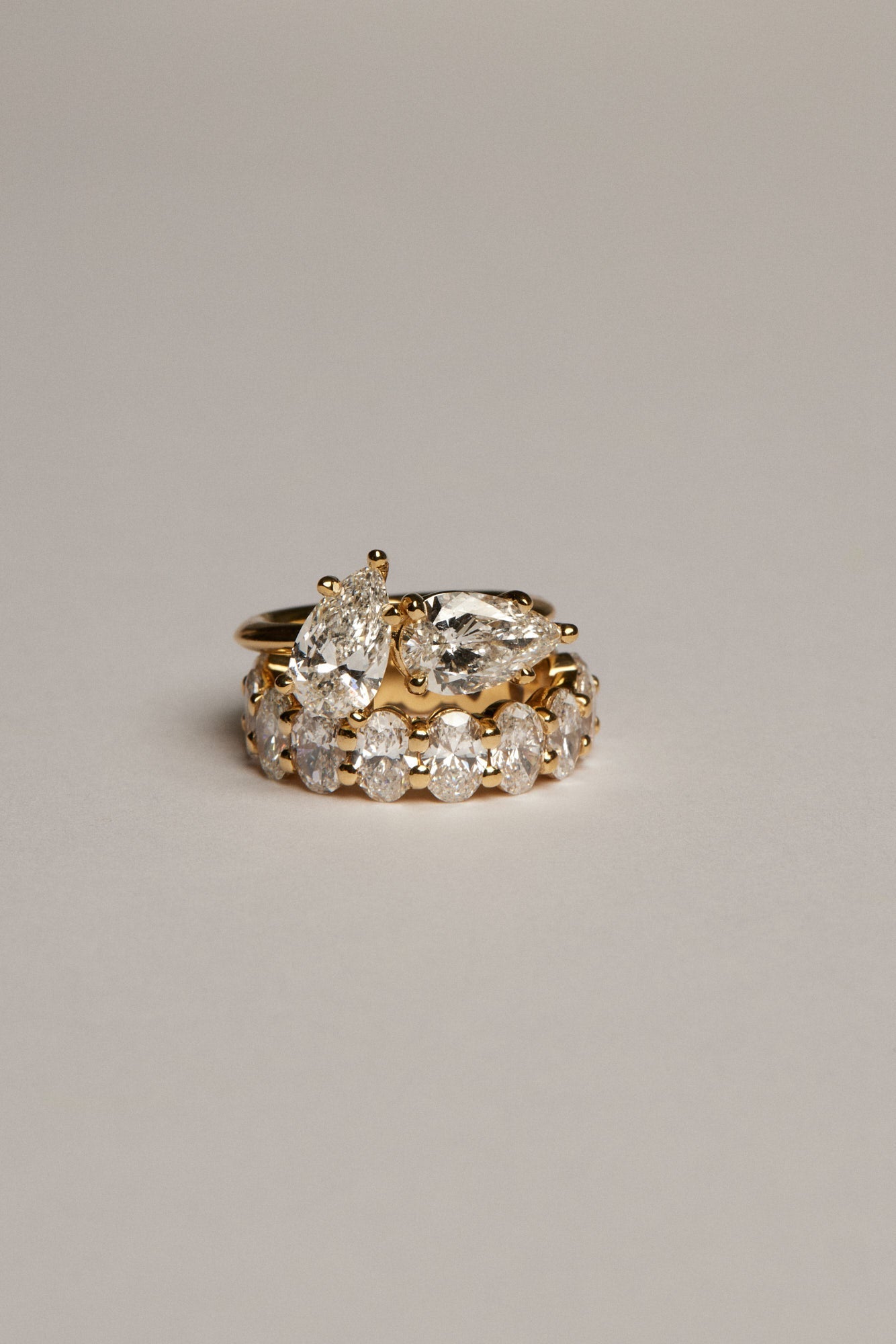 Oval Diamond Eternity Ring | 18K Gold