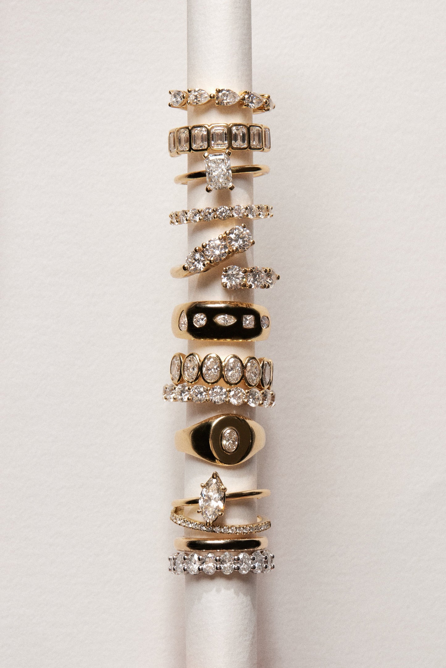 Round Diamond Half Band | 18K Rose Gold
