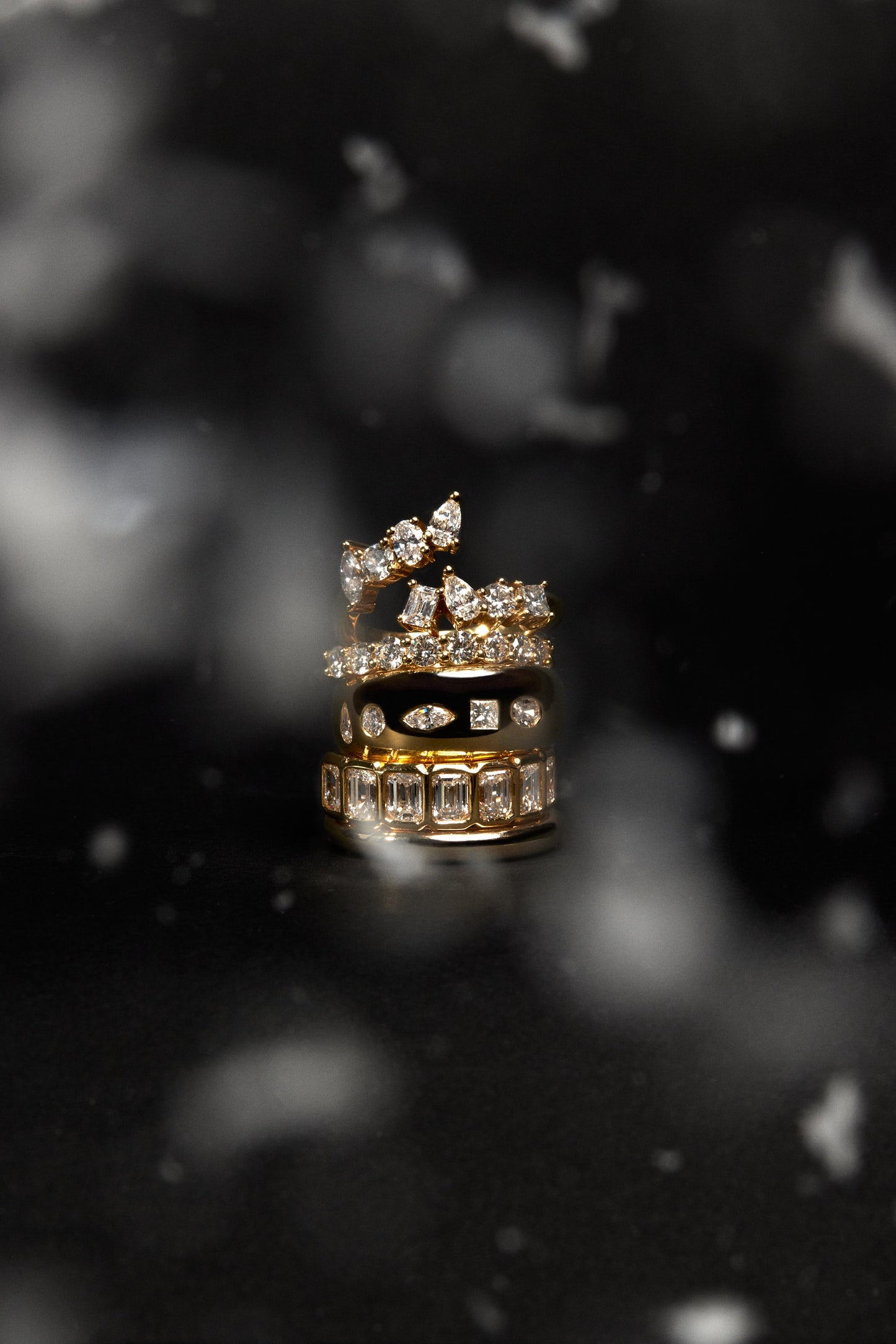 Round Diamond Half Band | 18K Rose Gold