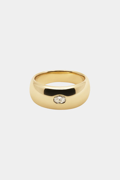 Blob Ring with Diamond | Yellow Gold