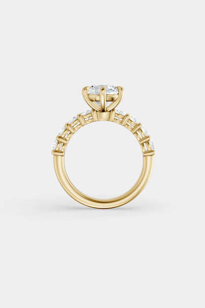 Diamond Solitaire Ring | 0.10ct Diamond Half Eternity Band