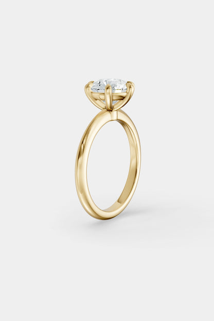 Diamond Solitaire Ring | Gwen Band