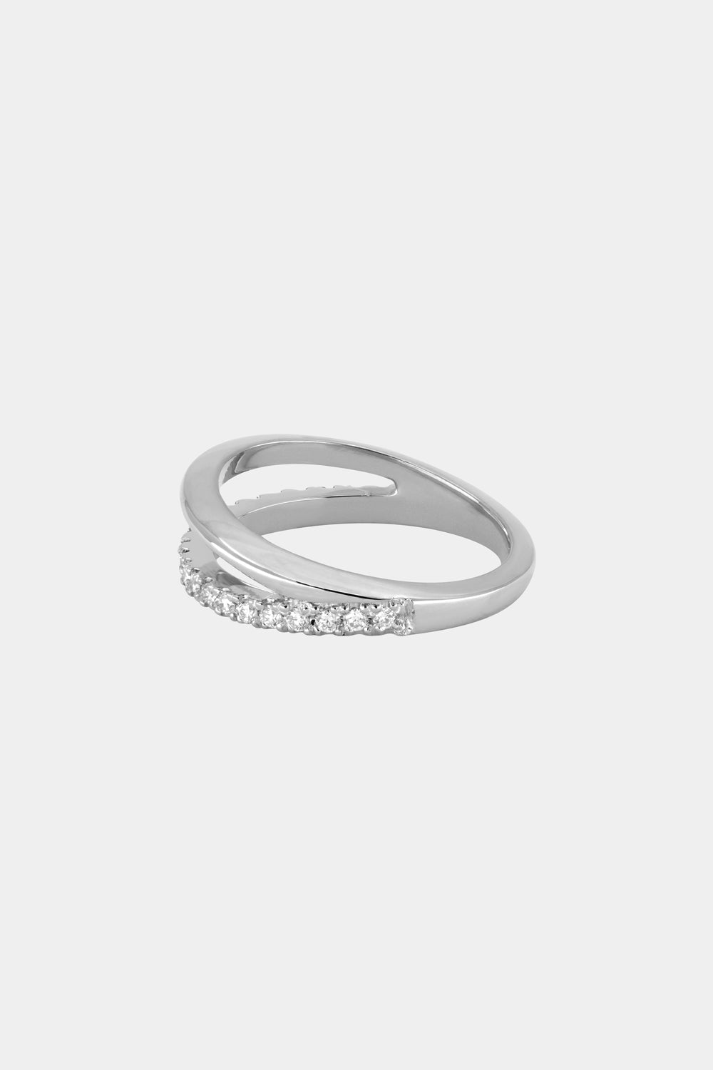 Double Band Harley Ring | White Gold