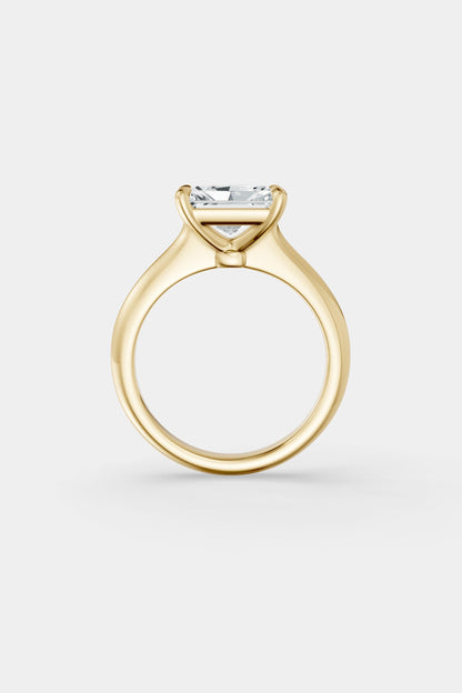 East West Diamond Solitaire Ring | Traditional Band