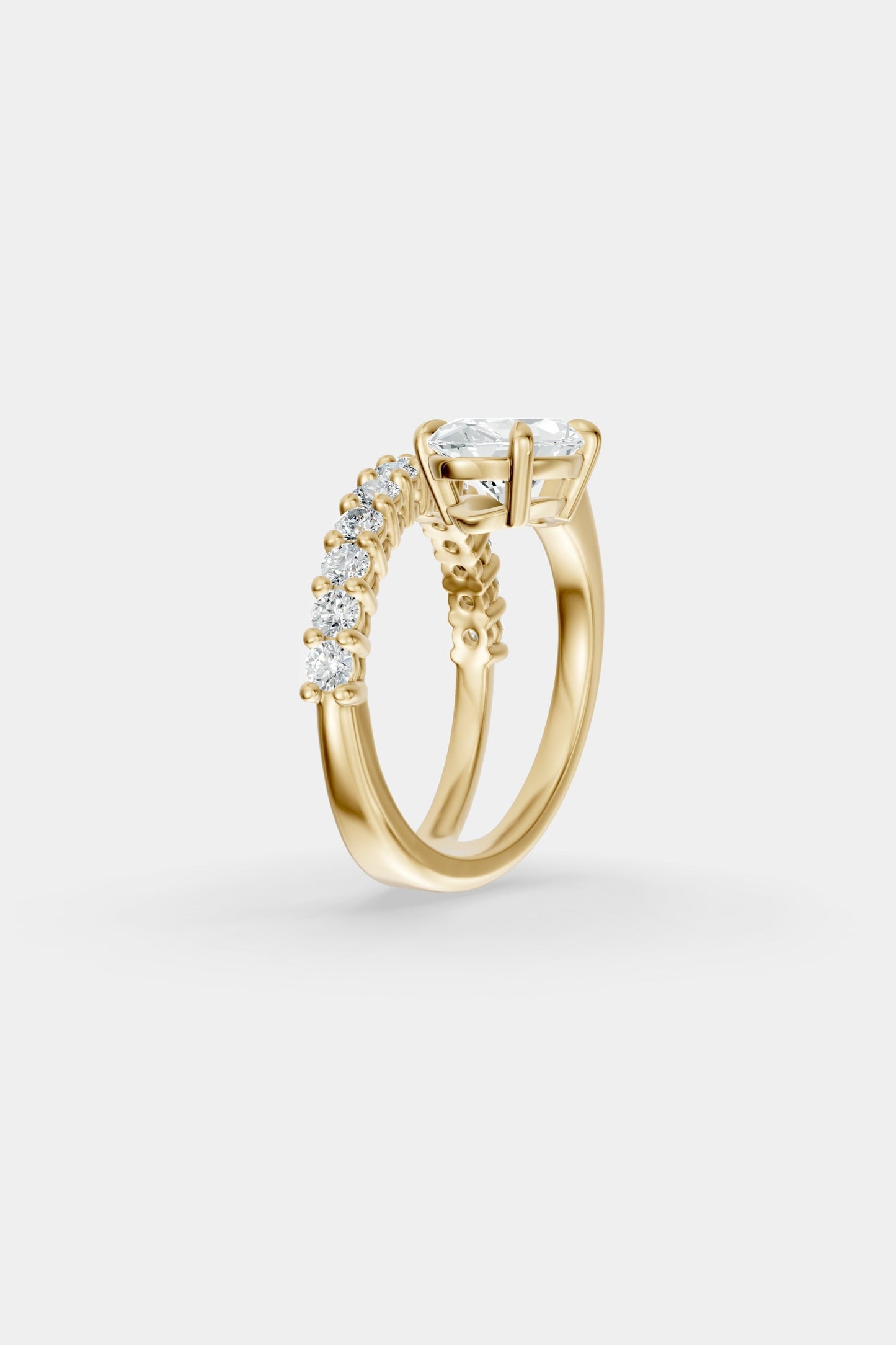 Natasha East West Diamond Wrap Ring | 0.05ct Round Diamond Band