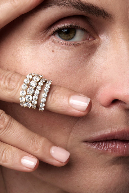 Round Diamond Half Band | 18K Rose Gold