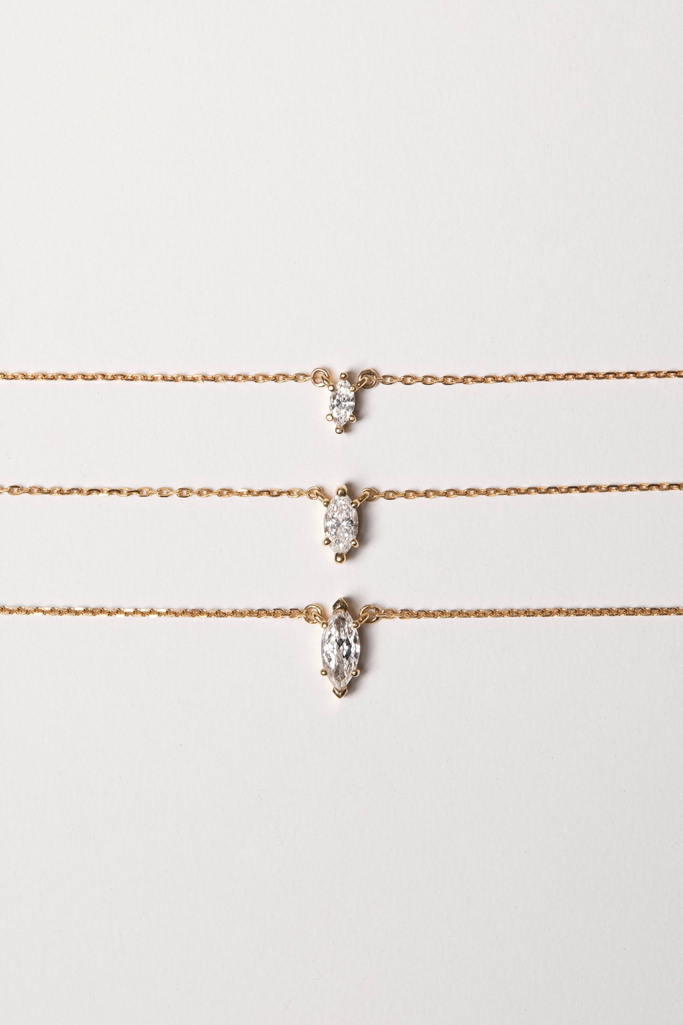 Marquise Diamond Necklace | 18K Gold