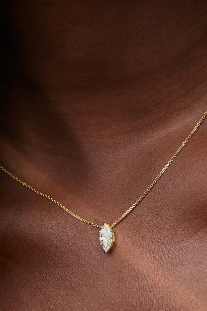 Marquise Diamond Necklace | 18K Gold