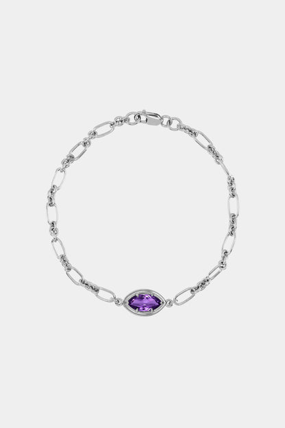 Roma Marquise Gemstone Bracelet | White Gold