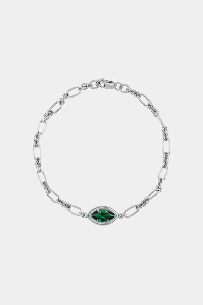 Roma Marquise Gemstone Bracelet | White Gold
