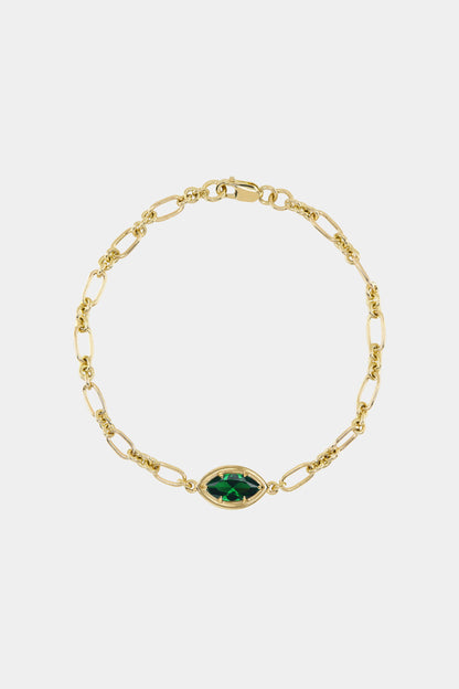 Roma Marquise Gemstone Bracelet | Yellow Gold