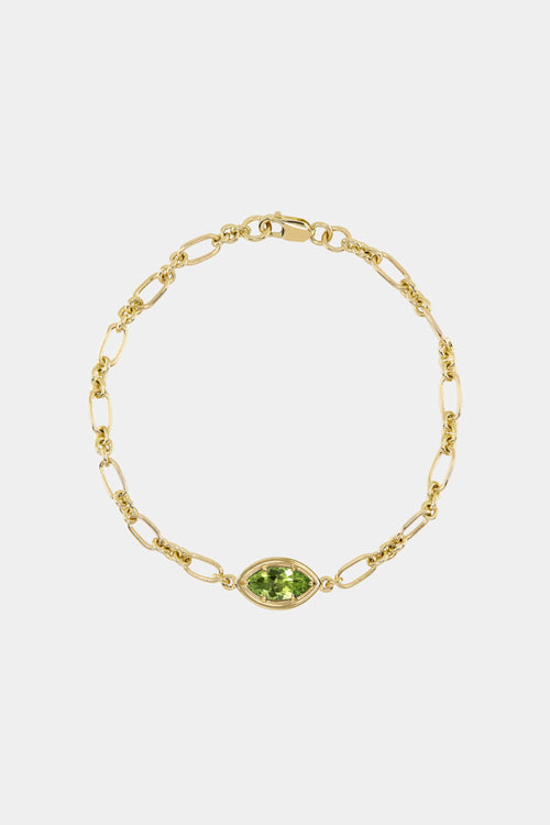 Roma Marquise Gemstone Bracelet | Yellow Gold