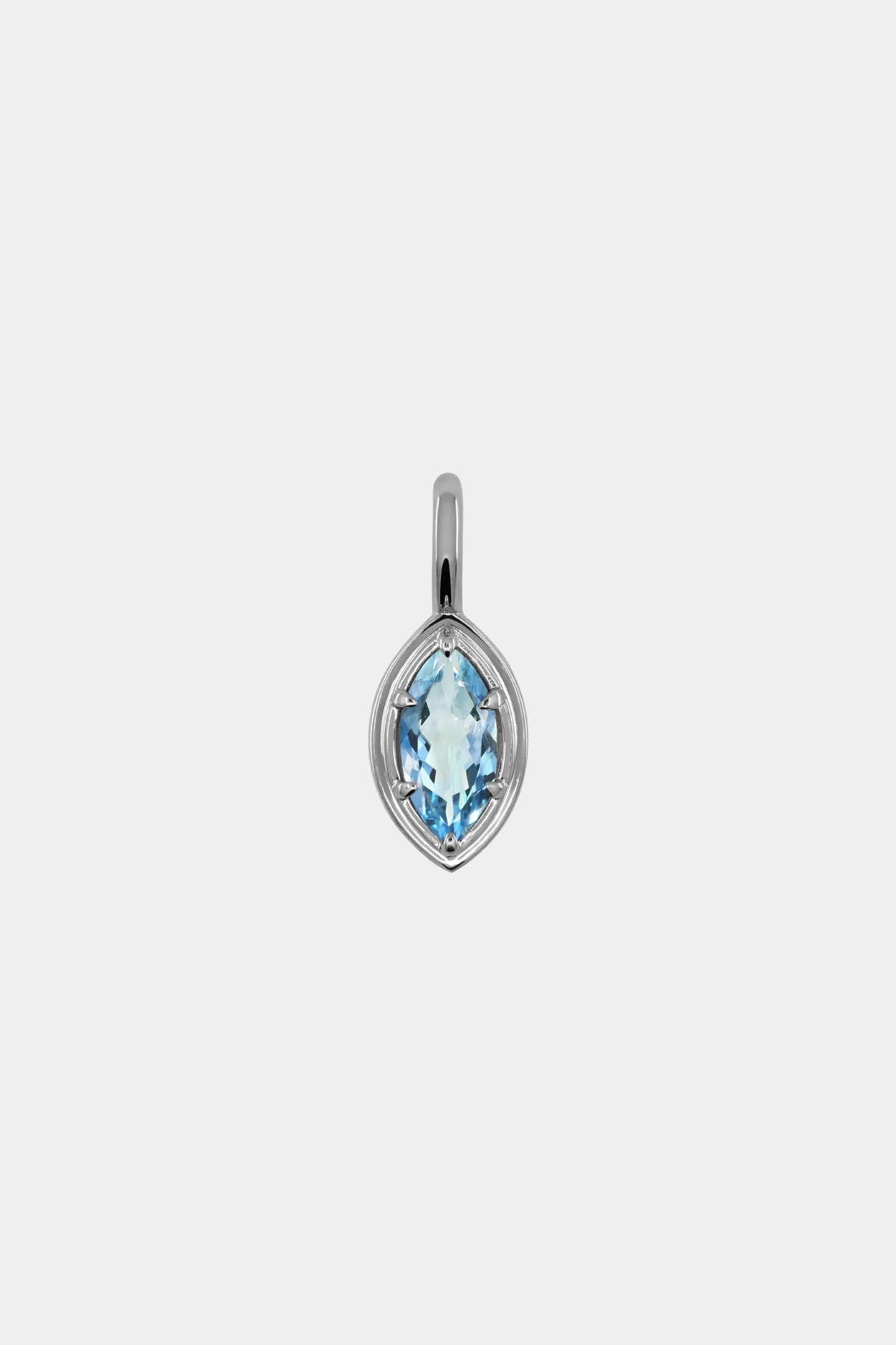 Roma Marquise Gemstone Pendant | White Gold