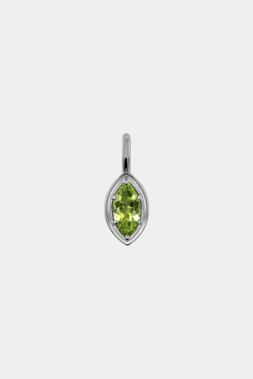 Roma Marquise Gemstone Pendant | White Gold