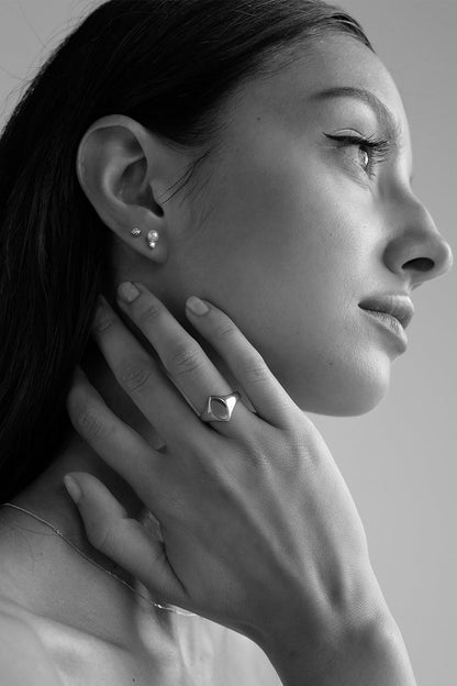 Marquise Signet Ring | Silver