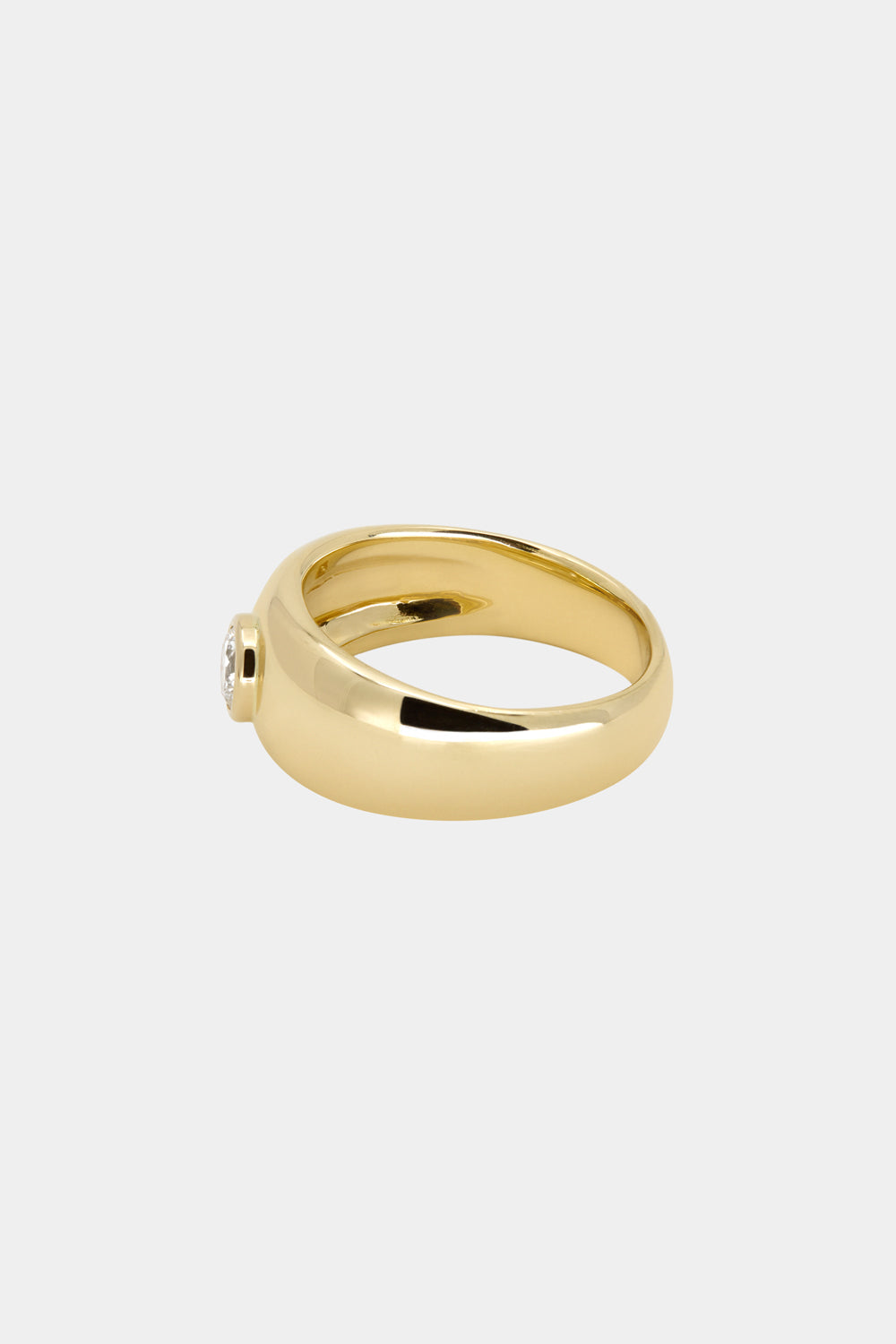 Pear Diamond Bezel Blob Ring | 18K Yellow Gold