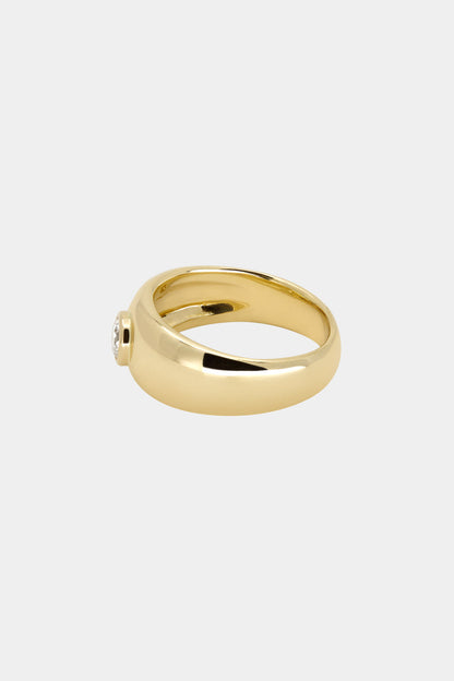 Pear Diamond Bezel Blob Ring | 18K Yellow Gold