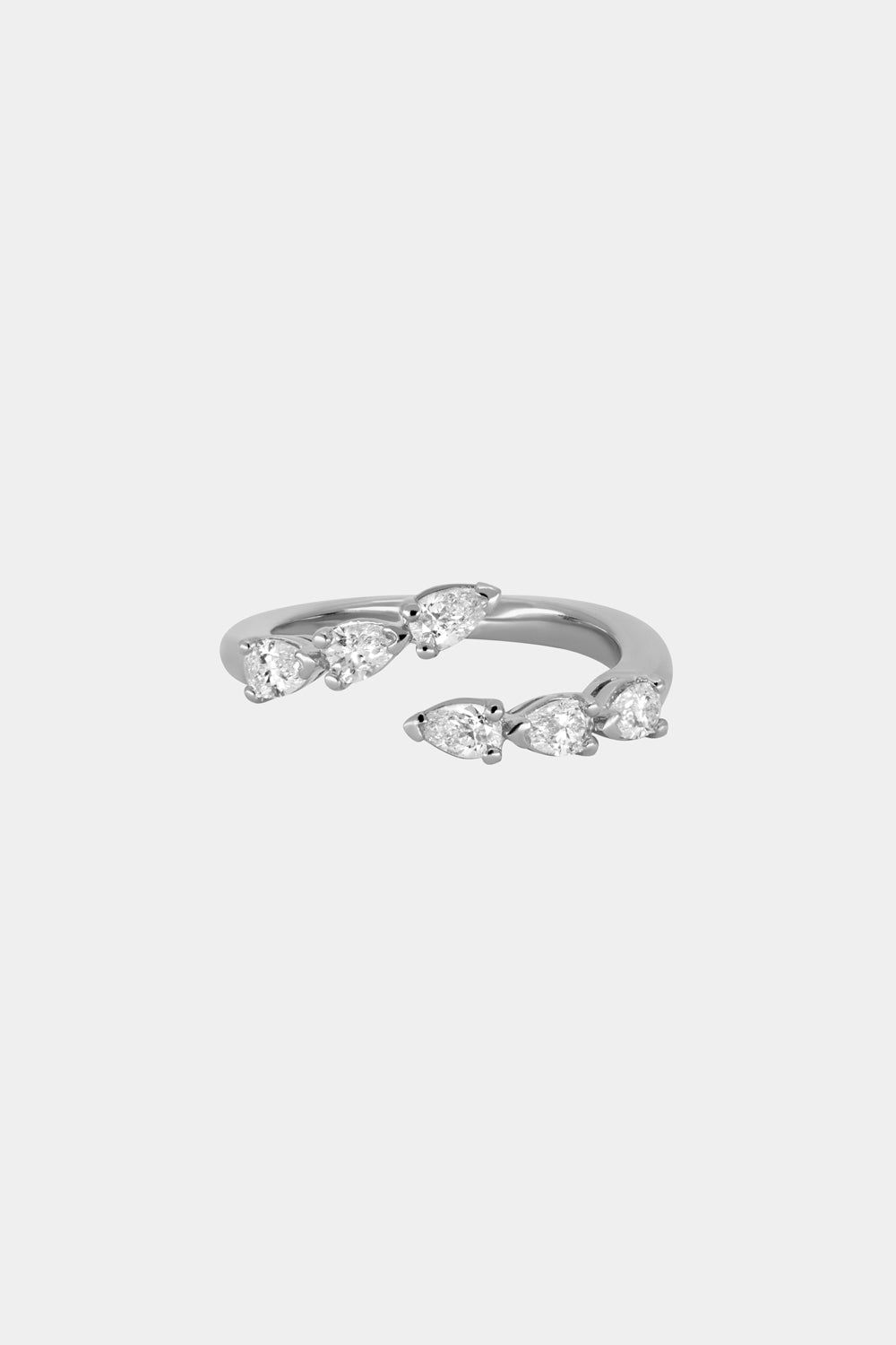 Pear Diamond Janie Wrap Ring | White Gold