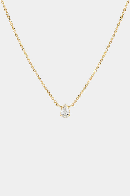 Pear Diamond Necklace | 18K Gold