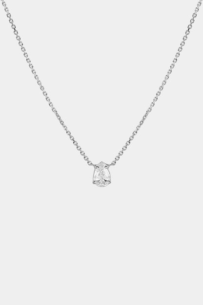 Pear Diamond Necklace | 18K Gold