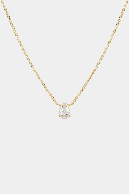 Pear Diamond Necklace | 18K Gold