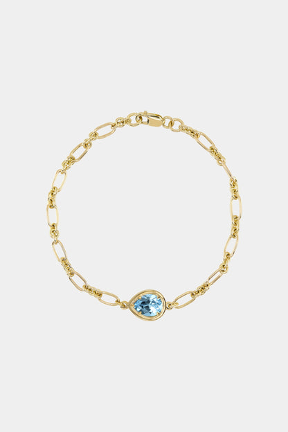 Roma Pear Gemstone Bracelet | Yellow Gold