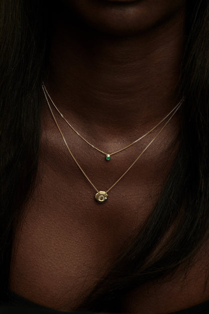 Letter Necklace | 9K White Gold