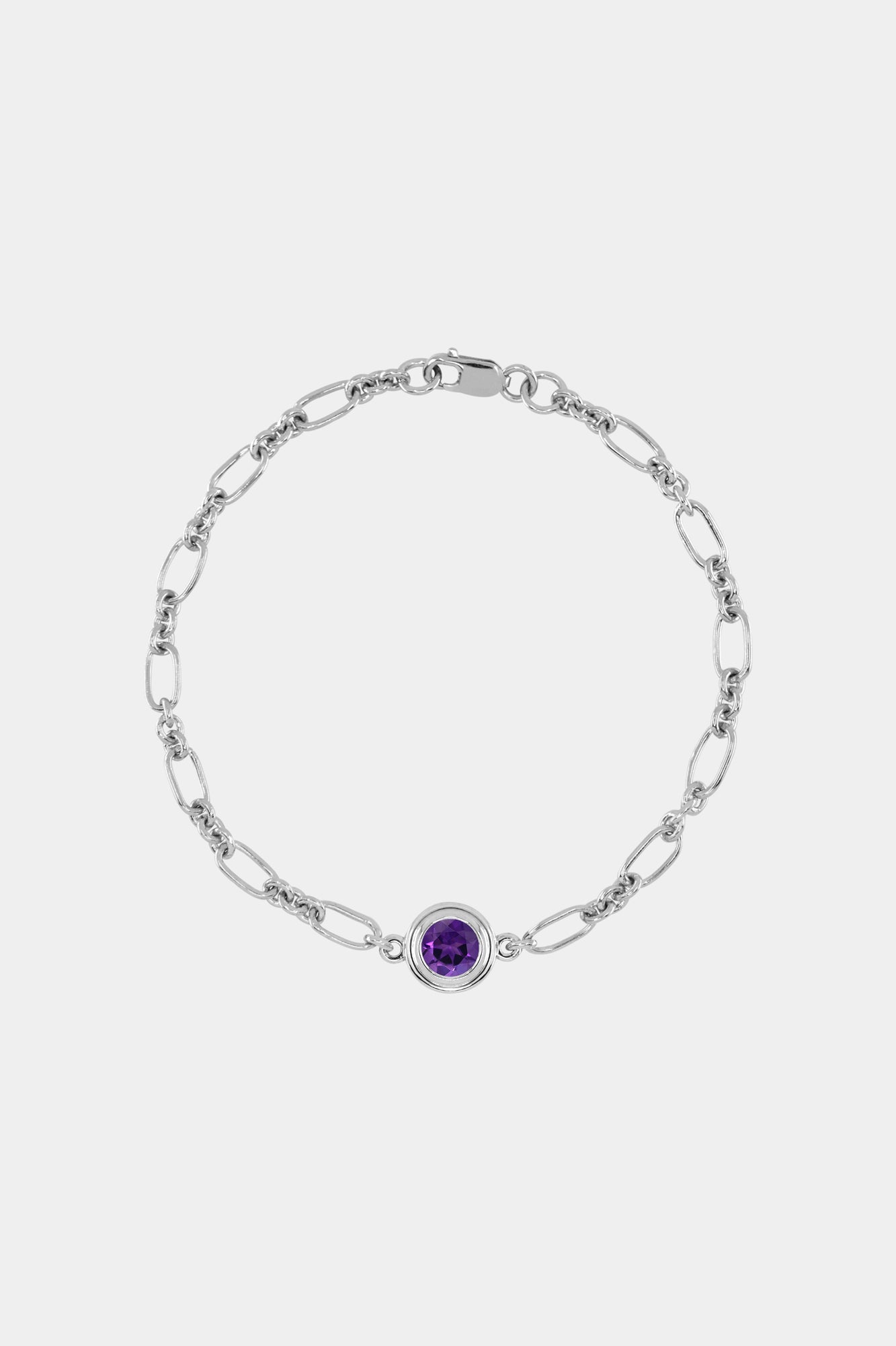 Roma Round Gemstone Bracelet | White Gold, More Options Available