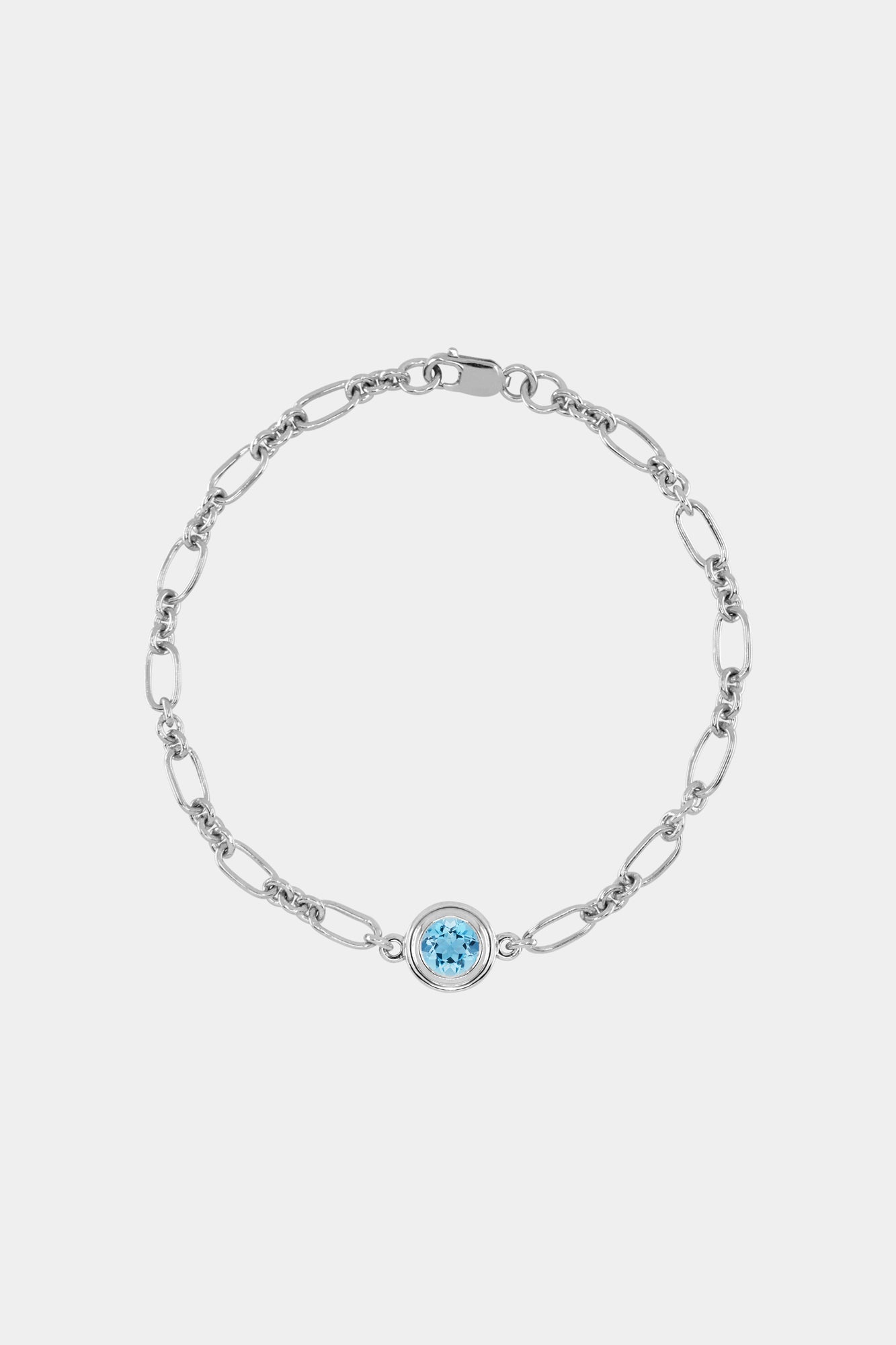 Roma Round Gemstone Bracelet | White Gold, More Options Available